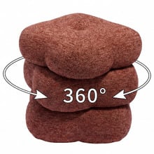 Zinnia Chenille Swivel Ottoman